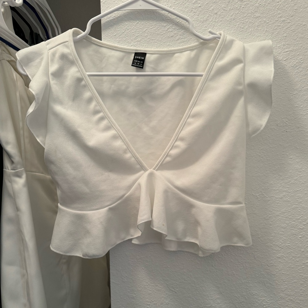 White crop top